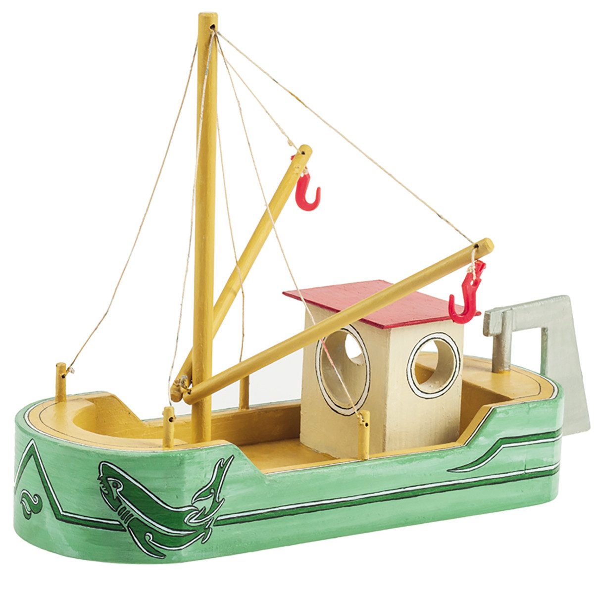 matches21 HOME & HOBBY Fischkutter Holz Bausatz ab 10 Jahren Holzbaukasten