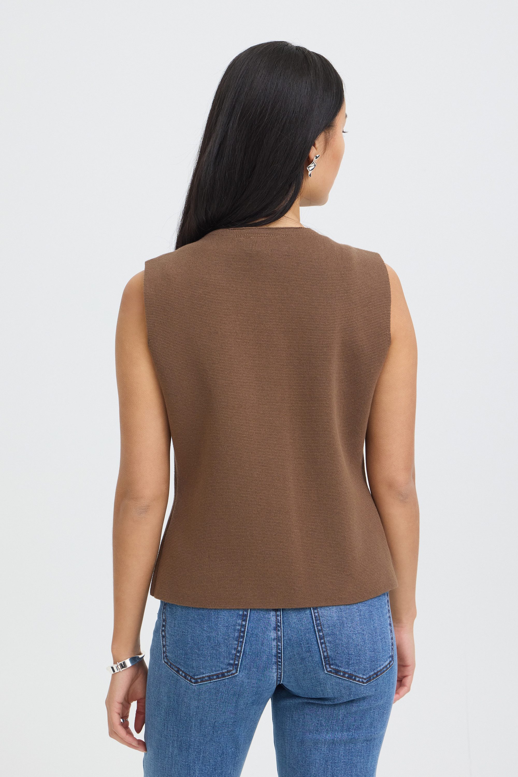 fransa Shirtweste Kurzarm-Bluse FRITA