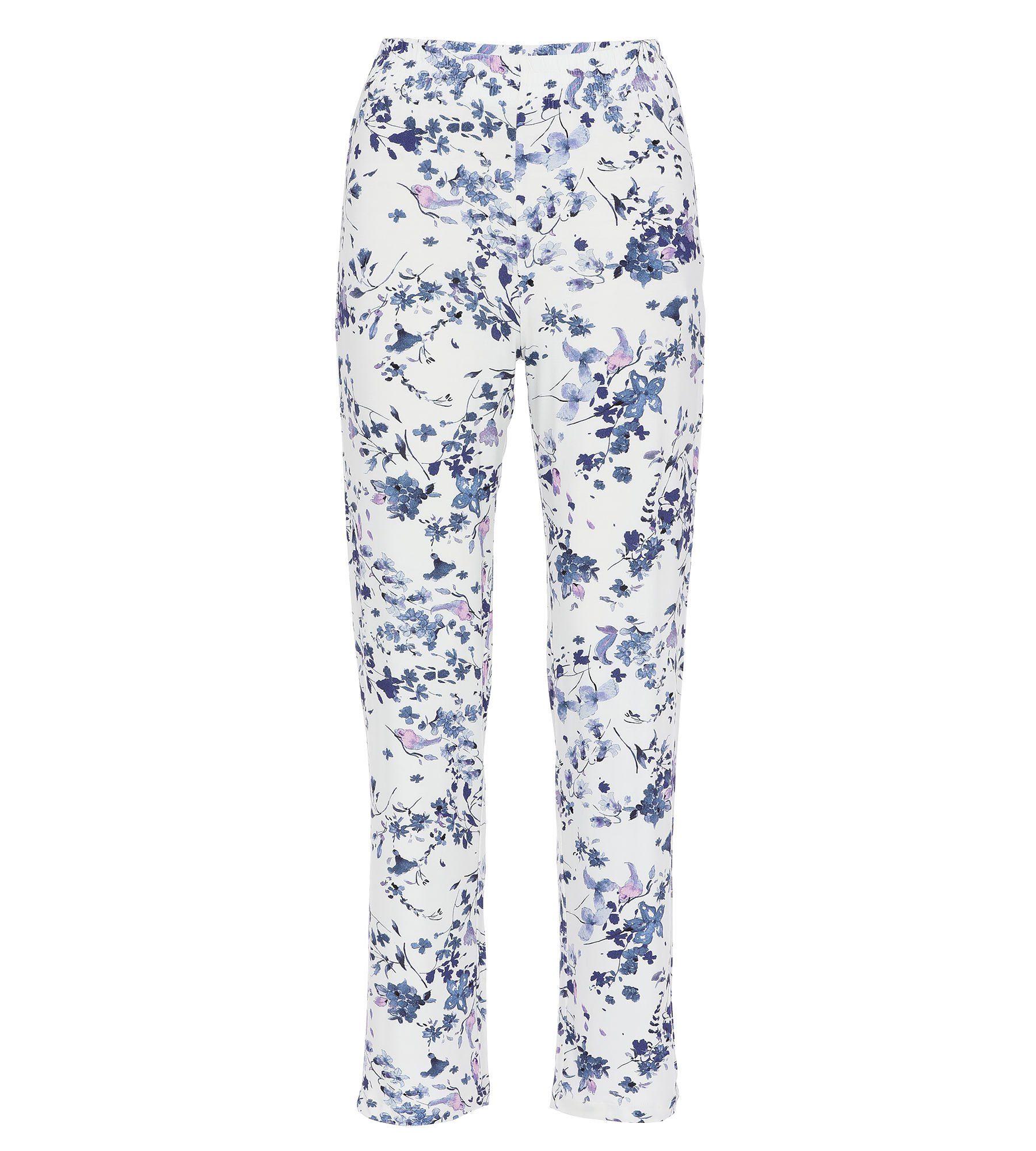 Hose Pure Pyjama (Set, mit Blumenmuster Knopfleiste und Shape 2-teilig) elastisch & Shirt