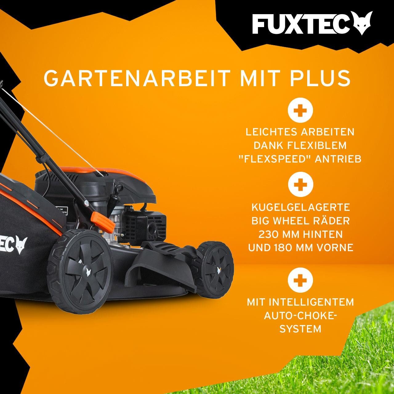 FUXTEC Benzinrasenmäher FX-RM5170PRO, 51 cm Schnittbreite, 51 cm Schnittbreite, 60 L Fangkorb, 4in1 Funktion, 3,9 PS, 170 ccm