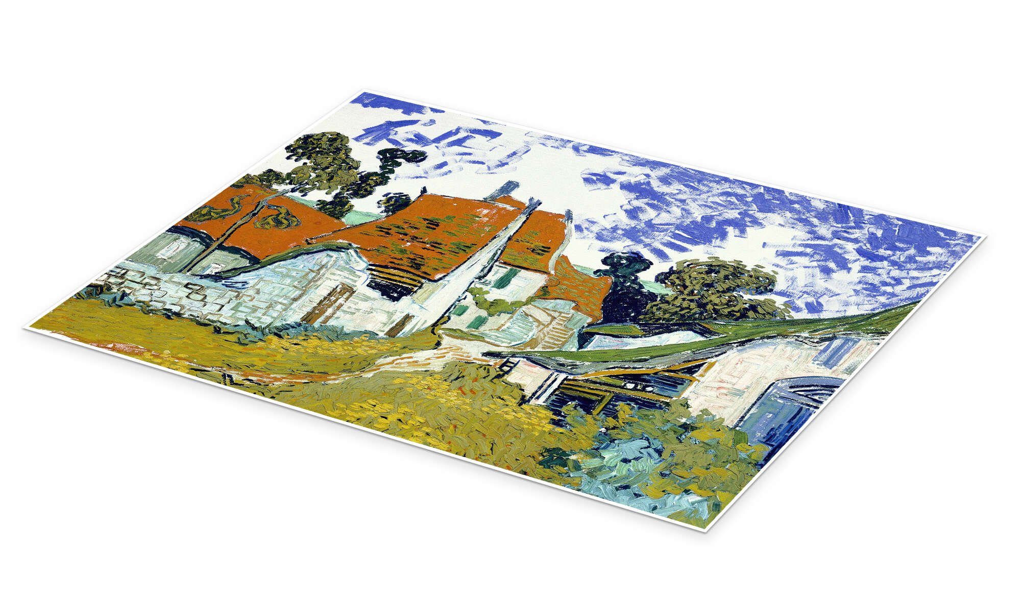 Posterlounge Wandbild Straße in Auvers sur Oise, Vincent van Gogh, erhältlich als Poster, Leinwandbild, Wandsticker oder Acrylglasbild