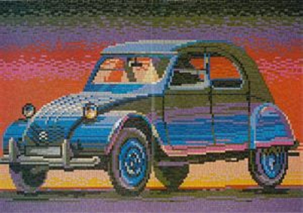 Stick it Steckpuzzle Citroen 2CV (Ente), 8000 Puzzleteile, Bildgröße: 66 x 46 cm