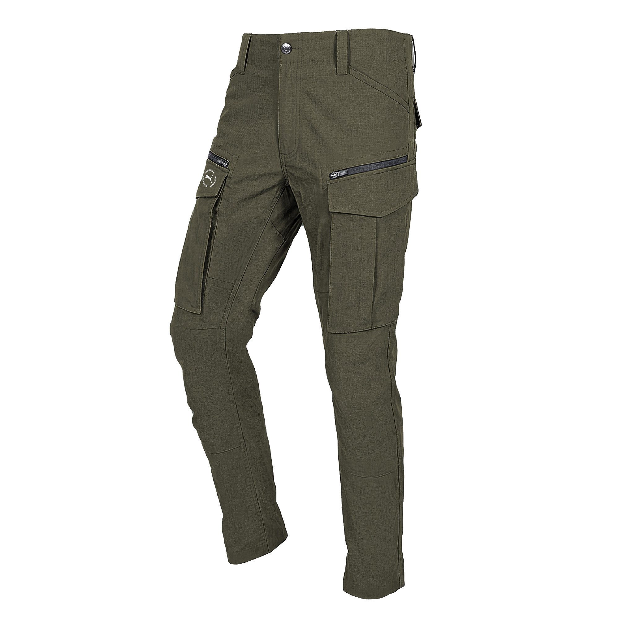 PUMA Workwear Cargohose Arbeitshose Herren – Robuste Hose mit Stretch & Ripstop-Gewebe Gummizug im Bund - Erhöhtes Rückenteil - Hammerschlaufe - Handytasche