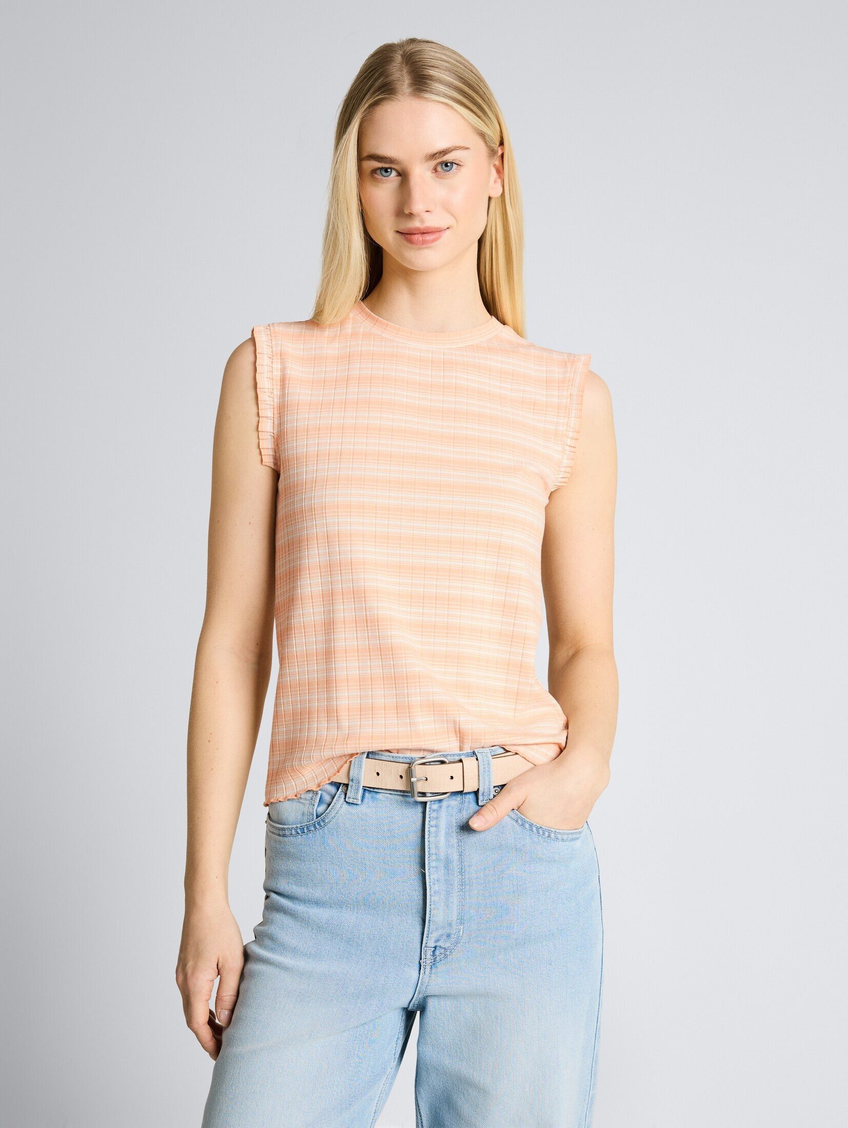 TOM TAILOR Denim Trägertop T-Shirt Top mit Streifenmuster