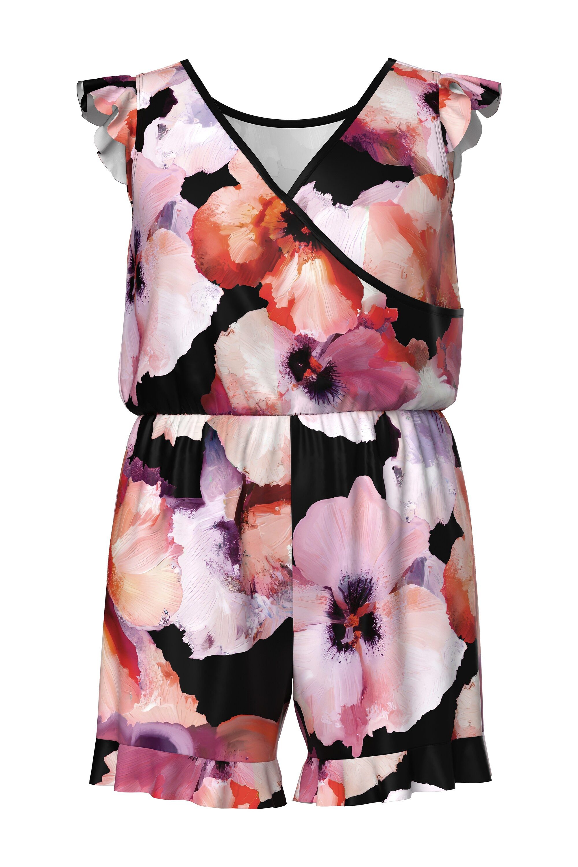 Ulla Popken Badekleid Badekleid Blüten Rüschen Softcups