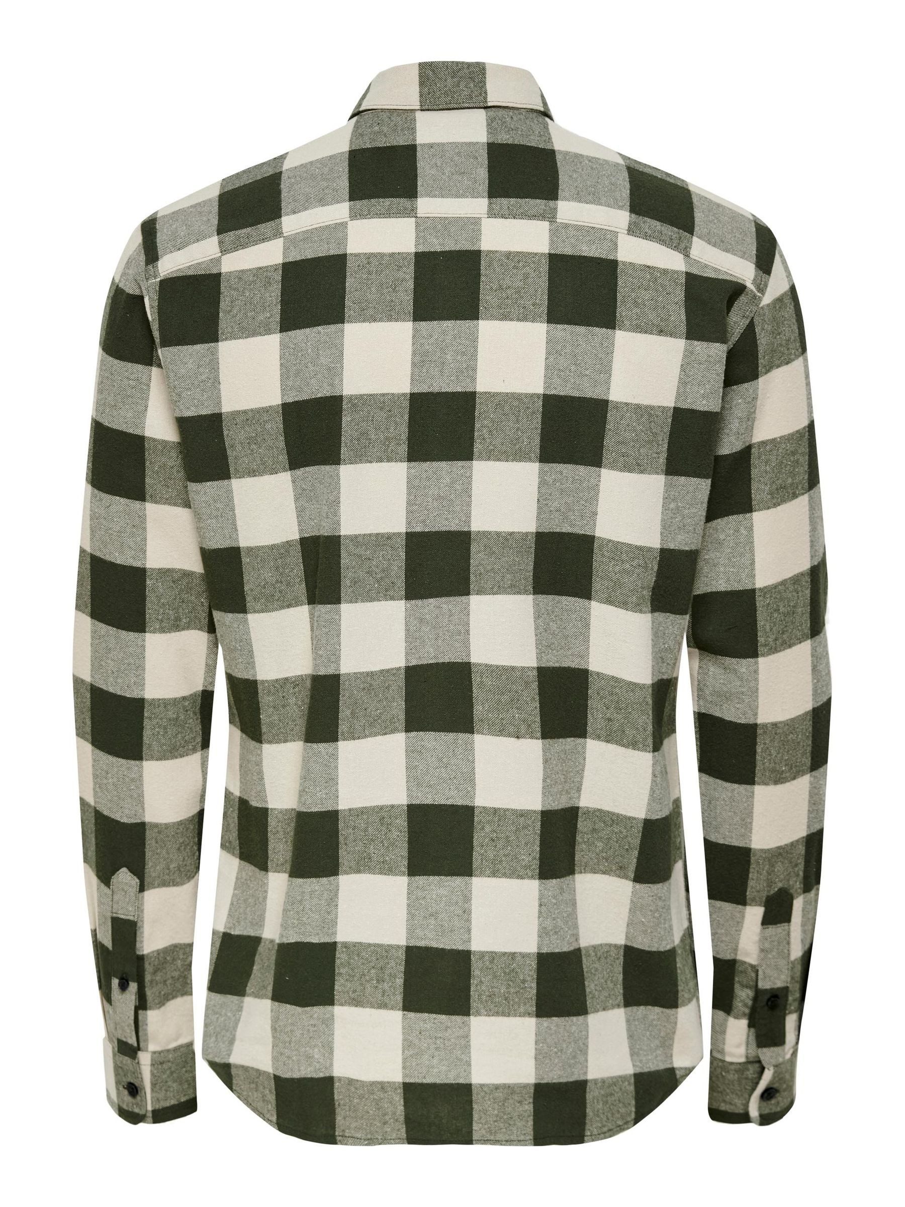 ONLY & SONS Langarmhemd Freizeit Karohemd Holzfäller Kariertes Flanellhemd (1-tlg) ONSGUDMUND LS CHECKED SHIRT NOOS