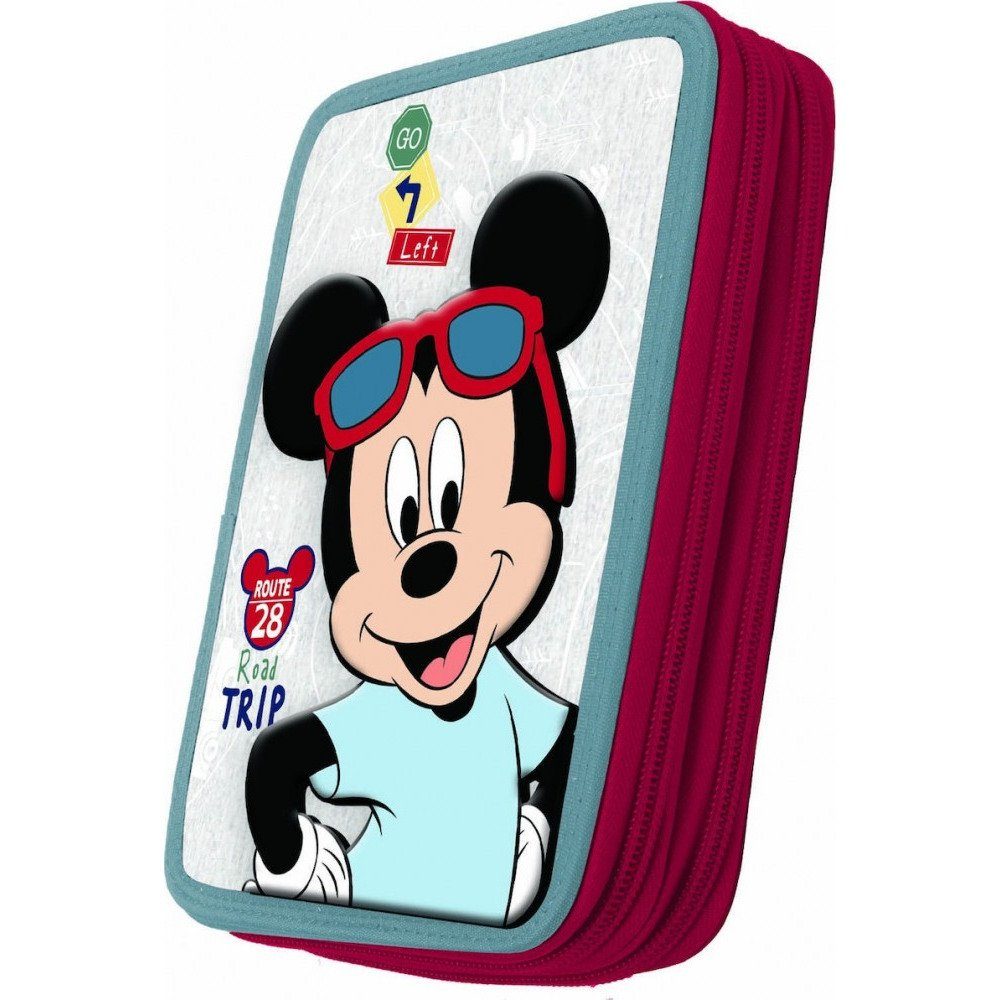 Tinisu Federmäppchen Disney Micky Maus Etui mit Ausstattung für die Schule Federtasche