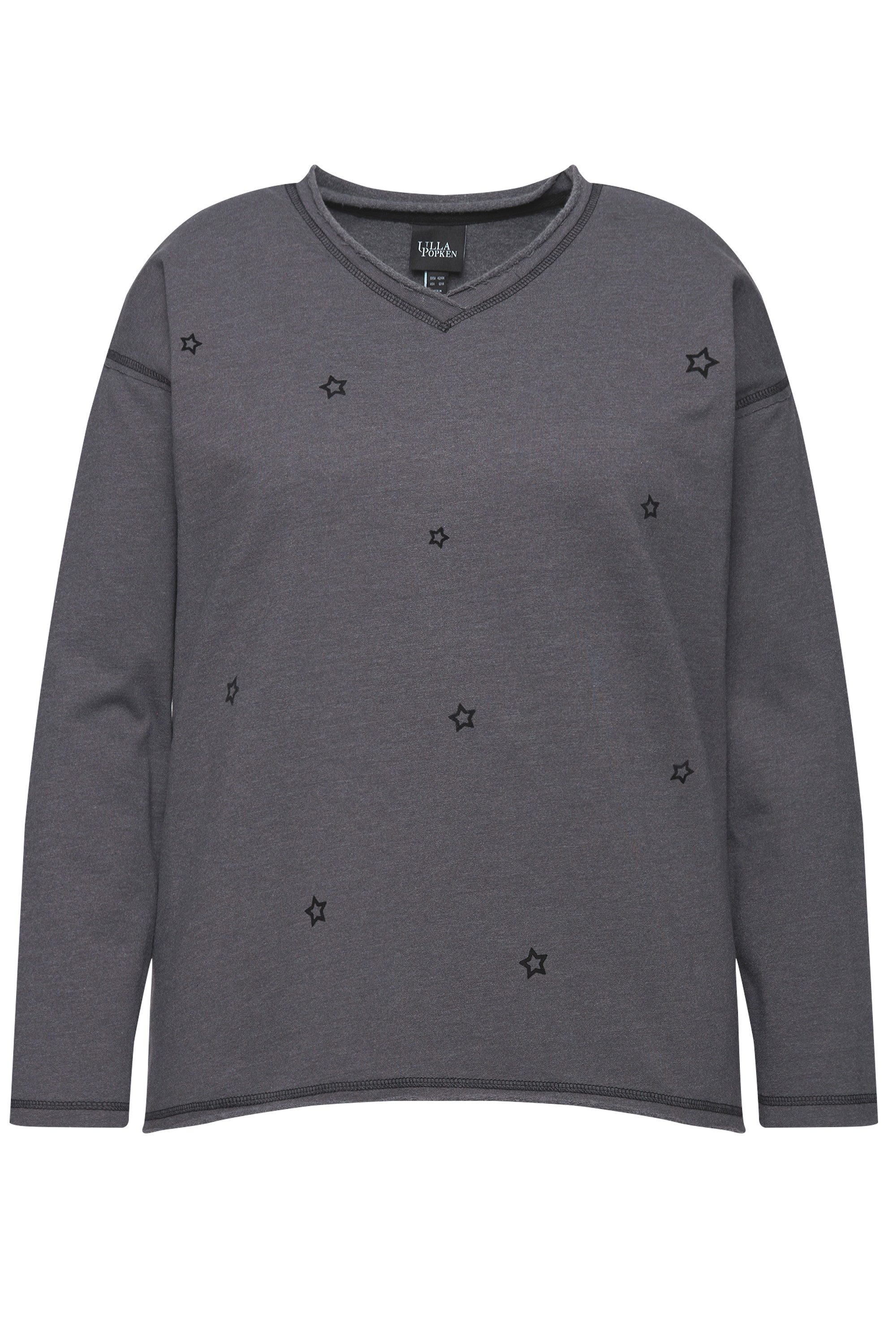 Ulla Popken Sweatshirt Sweatshirt Flocksterne Oversized günstig online kaufen