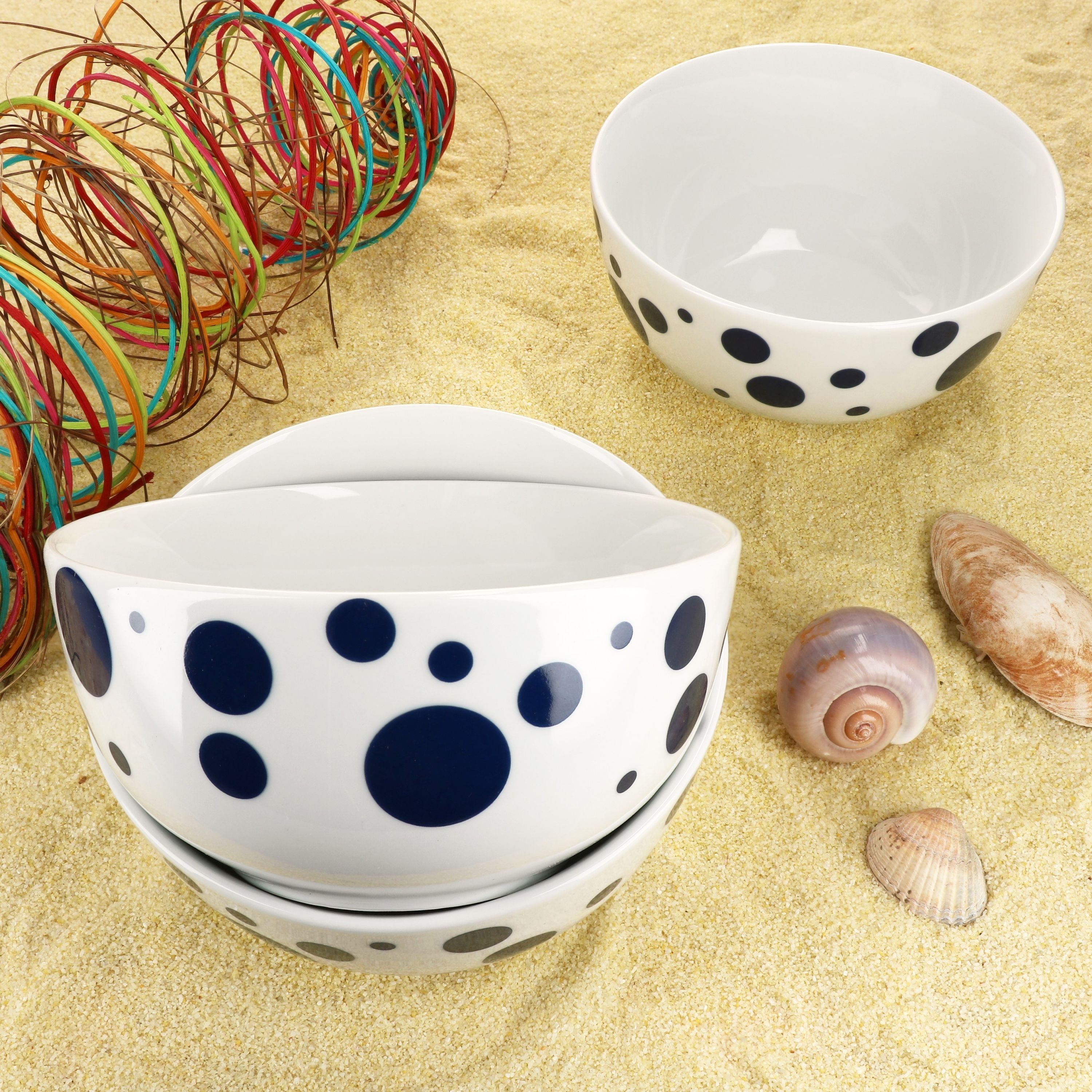MamboCat Müslischale Pula dunkelblau 6x Müsli-Schale Ø14cm 400ml Porzellan 6 Personen, Porzellan