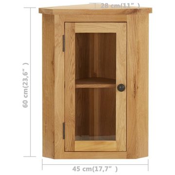 vidaXL Fächerschrank Wand-Eckschrank 45 x 28 x 60 cm Eiche Massivholz (1-St)