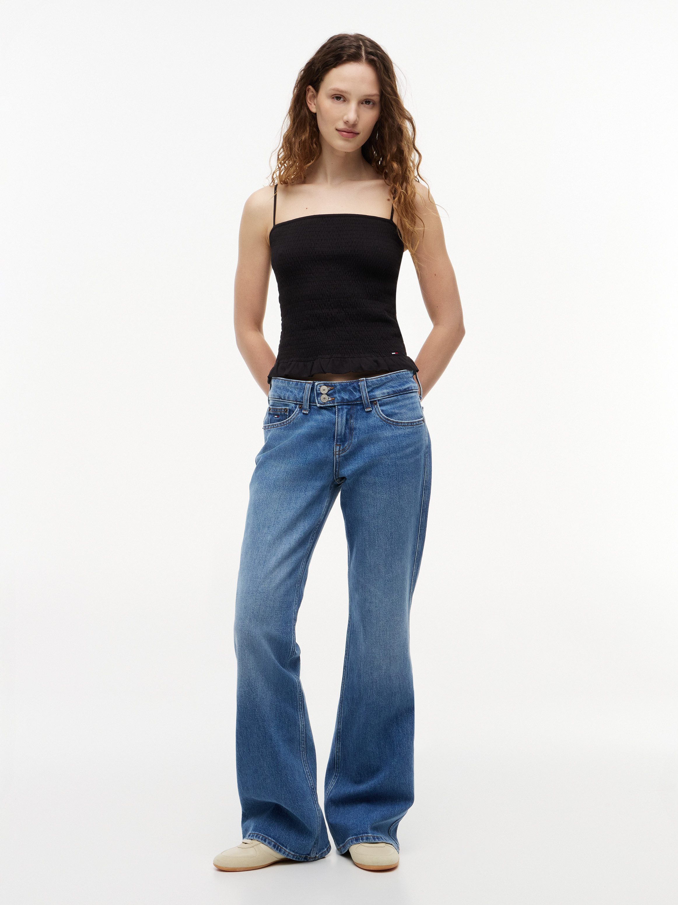 Tommy Jeans Smoktop TJW SLIM SMOCK STRAPPY TOP Baumwollmischung, slim fit – Bild 4 von 5