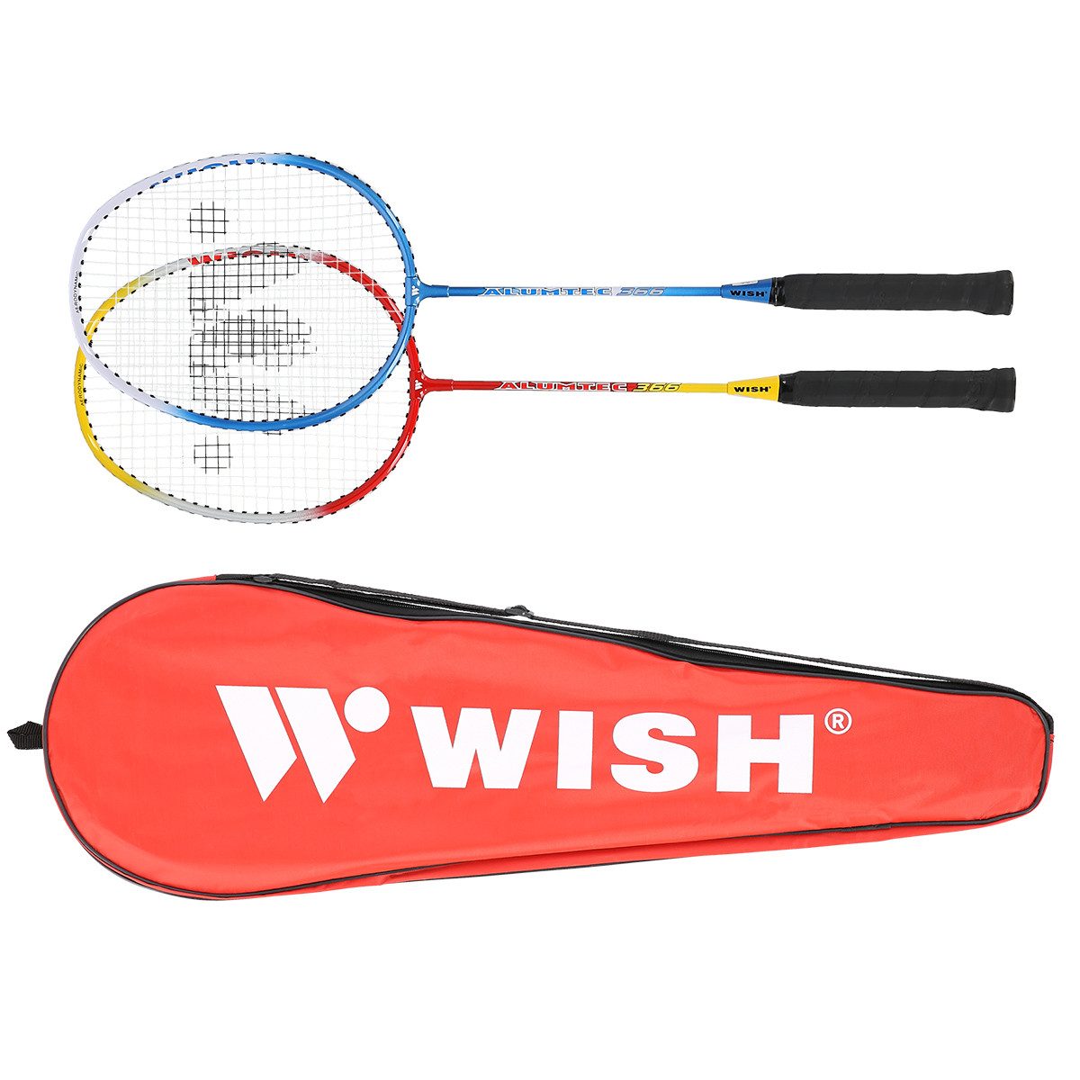 Badmintonschläger Alumtec 366K Badminton Schläger 2er Set Aluminium Stahl