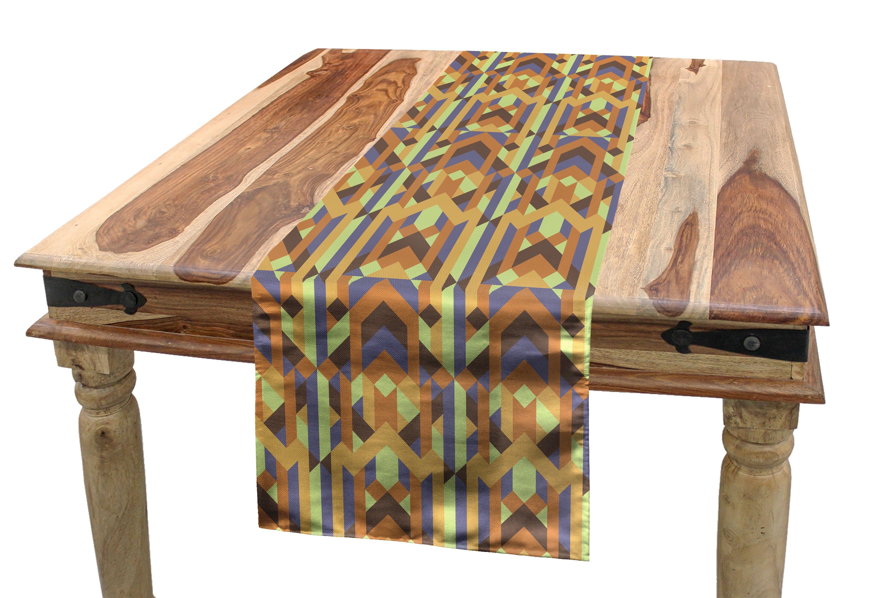 Abakuhaus Tischläufer Esszimmer Küche Rechteckiger Dekorativer Tischläufer, Erdfarben Kompliziertheit der gotischen Epoche