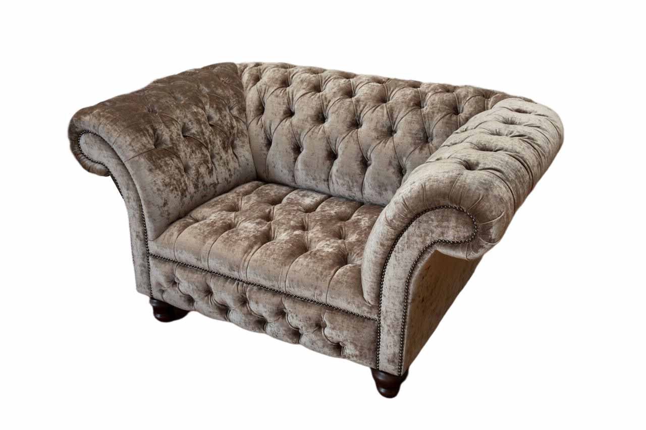 JVmoebel 1,5-Sitzer, Chesterfield Sofa 1.5 Sitzer Wohnzimmer Textil Klassisch Couch
