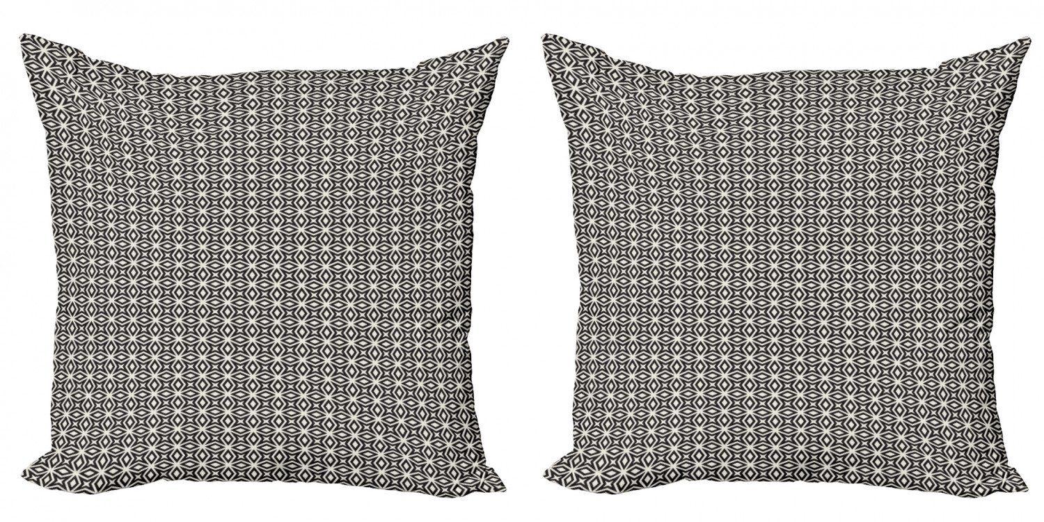 Sternformen Digitaldruck, Repeating Gitter Abakuhaus Accent Kissenbezüge (2 Stück), Modern greifen Ineinander Doppelseitiger