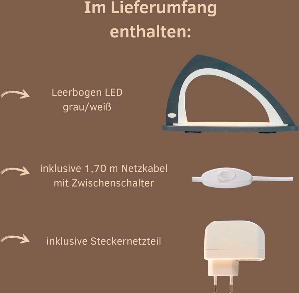 Weigla LED Schwibbogen Weihnachtsdeko, Made in Germany (1-tlg), Leerbogen zum Selbstbestücken, asymmetrisch