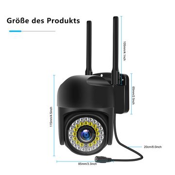 Hikity 360° HD Vollfarb Nachtsicht Smart 5G Wireless WIFI Überwachungskamera Überwachungskamera (Bewegungserkennungs-Heimsicherheitskamera, Drahtlos Wifi)
