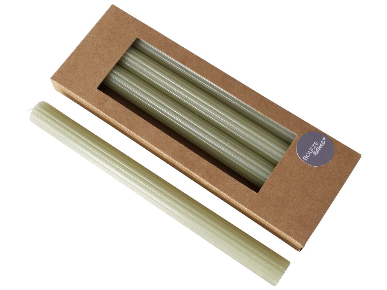 BOLTZE Duftkerze Classic Stabkerze grün 25cm 4tlg