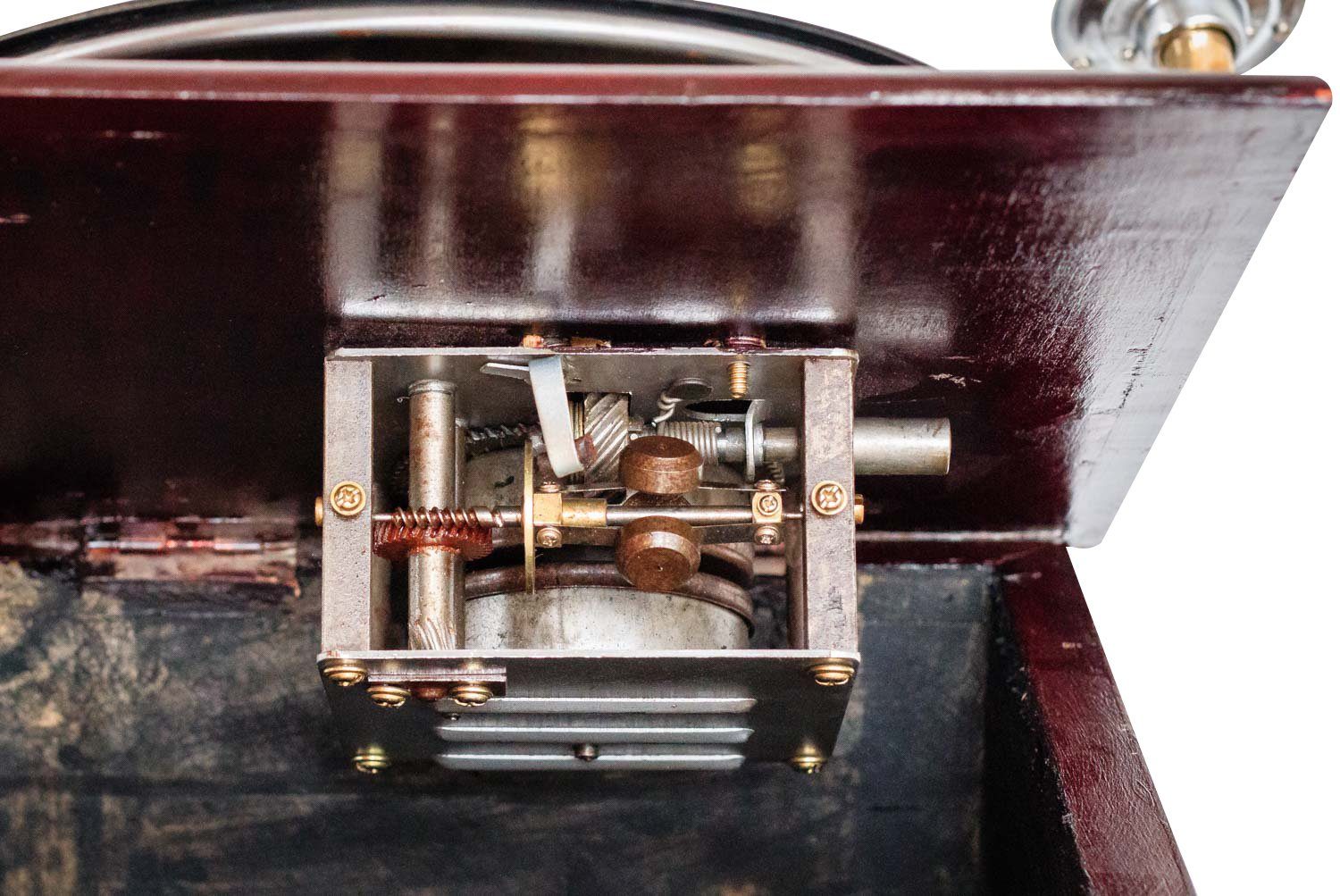 Aubaho Dekoobjekt Nostalgie Grammophon Gramophone Dekoration mit Trichter Grammofon Anti – Bild 3 von 4