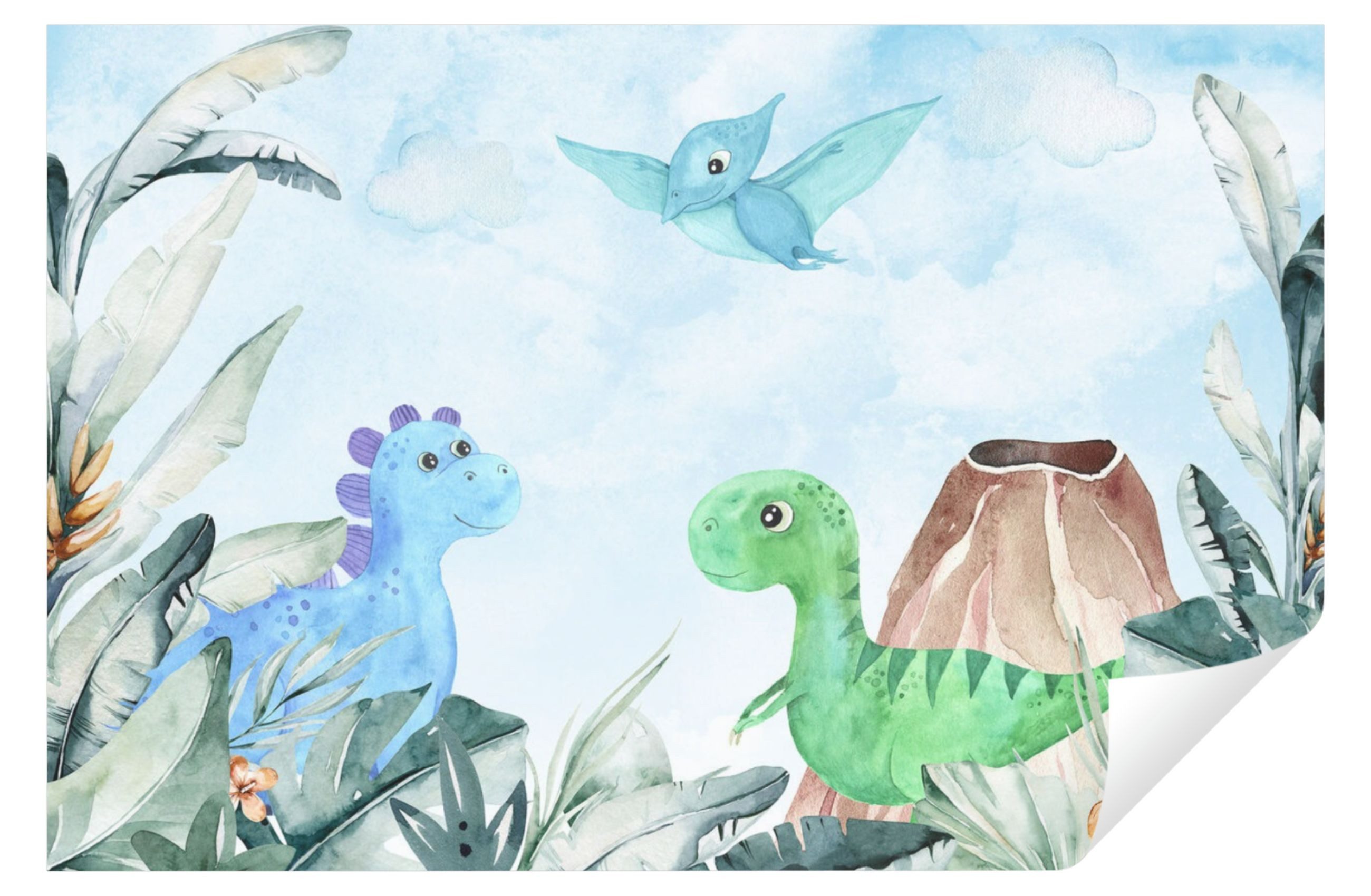 Wallarena Fototapete Kinderzimmer Dinosaurier Junge Vlies günstig online kaufen