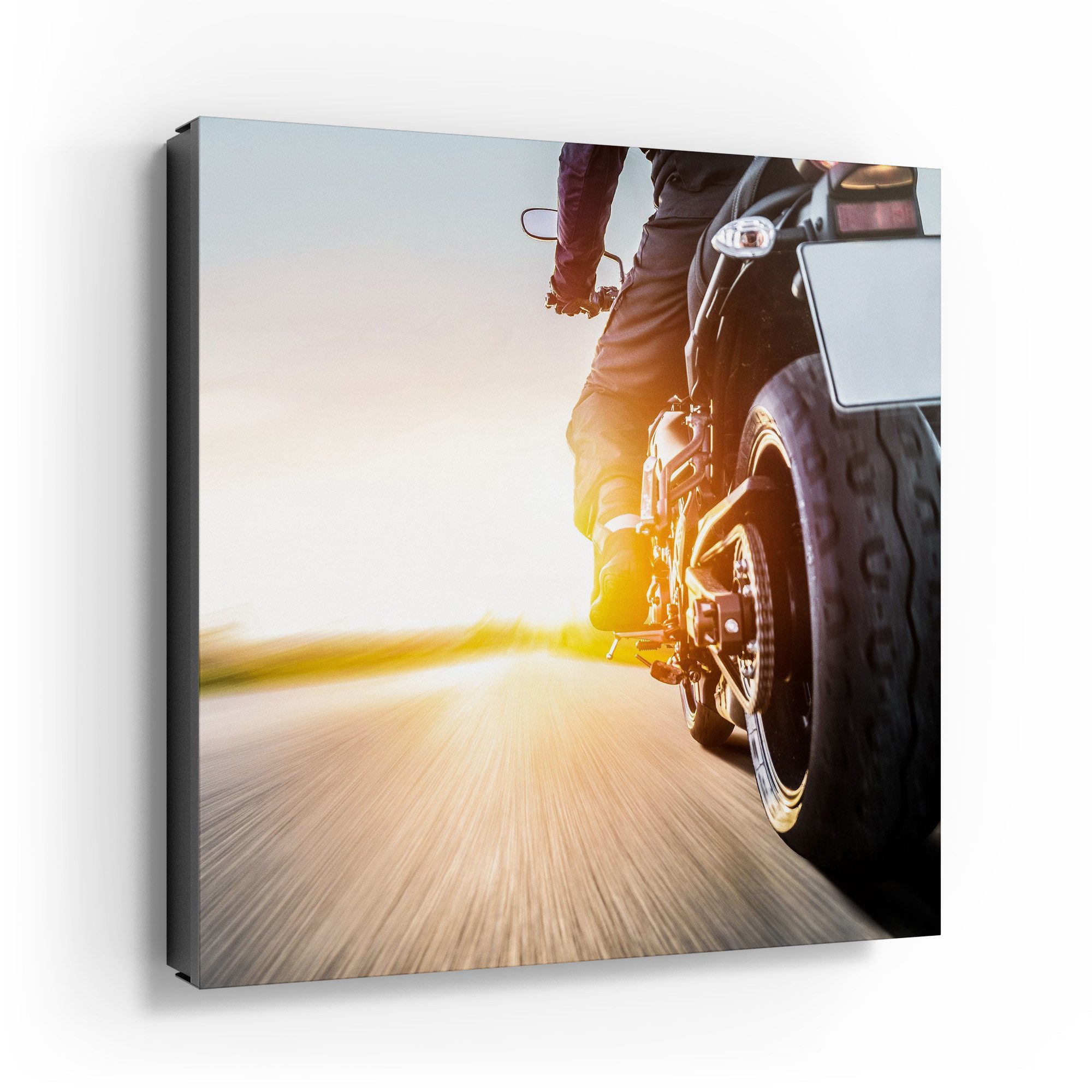 DEQORI Schlüsselkasten 'Motorrad auf Asphalt', Schlüsselbox modern Schlüsselschrank magnetisch Schlüssel Kasten Box