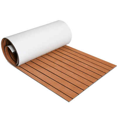 Clanmacy Bodenmatte Teak EVA Schaum Marine Teak Bodenbelag Matte Deck Teppich 240x60/90cm