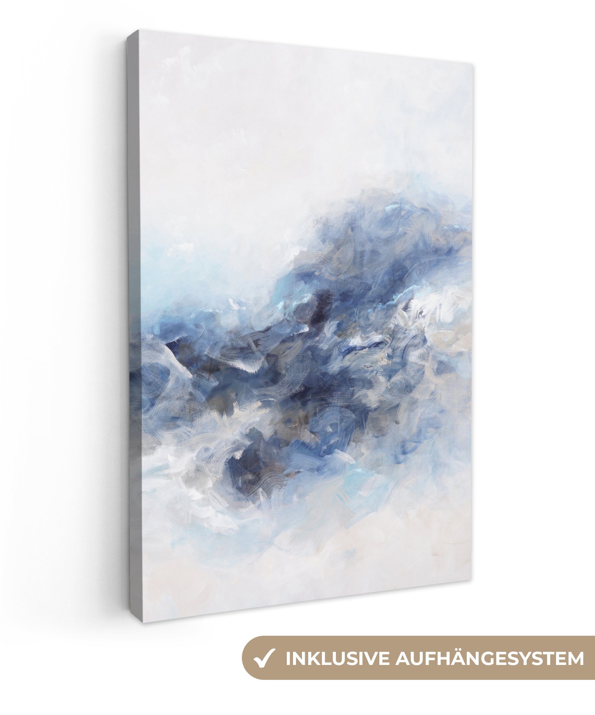 OneMillionCanvasses® Leinwandbild Farbe - Malerei - Abstrakt - Blau, Fotodr günstig online kaufen