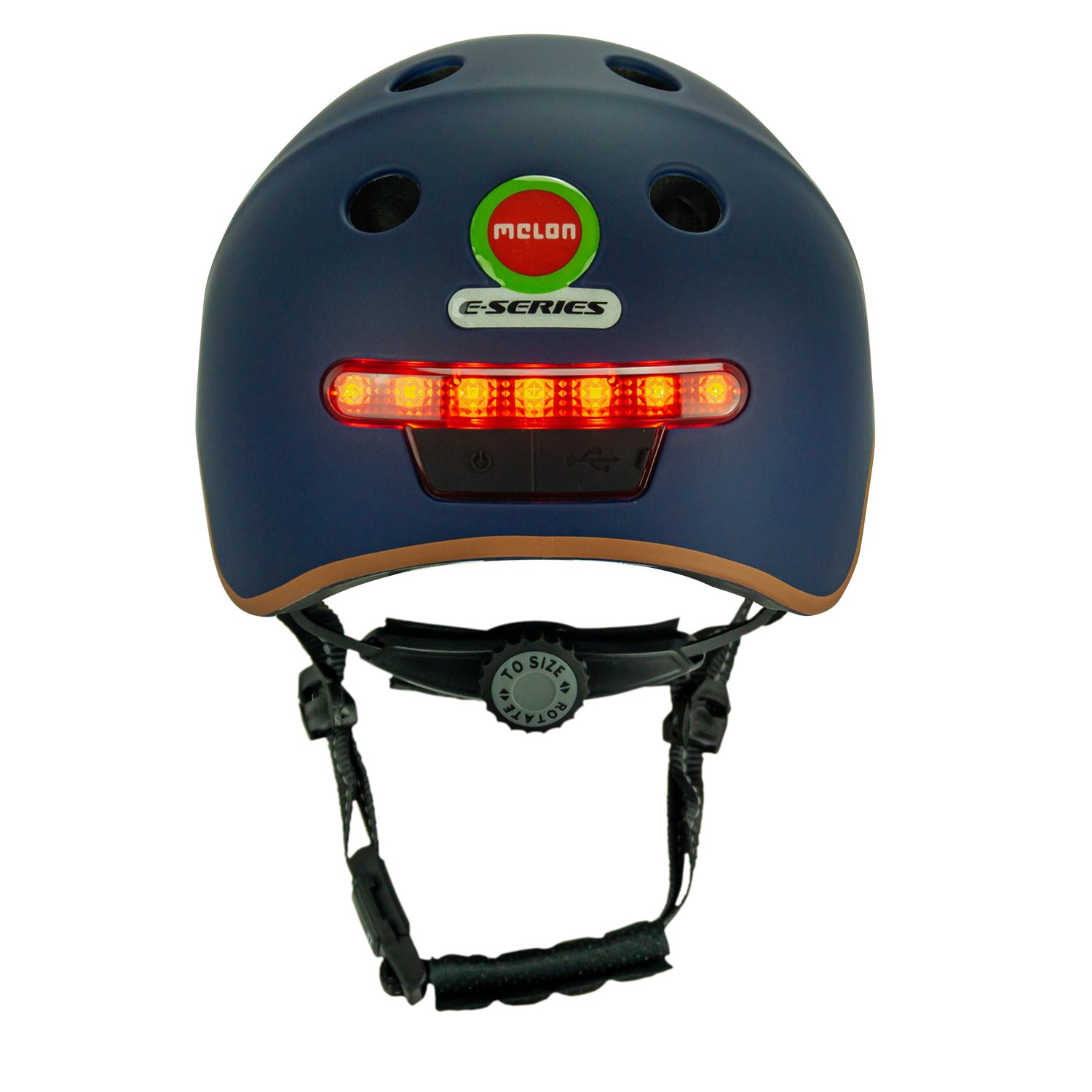 Melon Fahrradhelm E-Series Heaven & Earth mit Vorder- und Rücklicht, super leicht, Magnetverschluss, größenverstellbar, mehr als 50 Designs – Bild 5 von 5