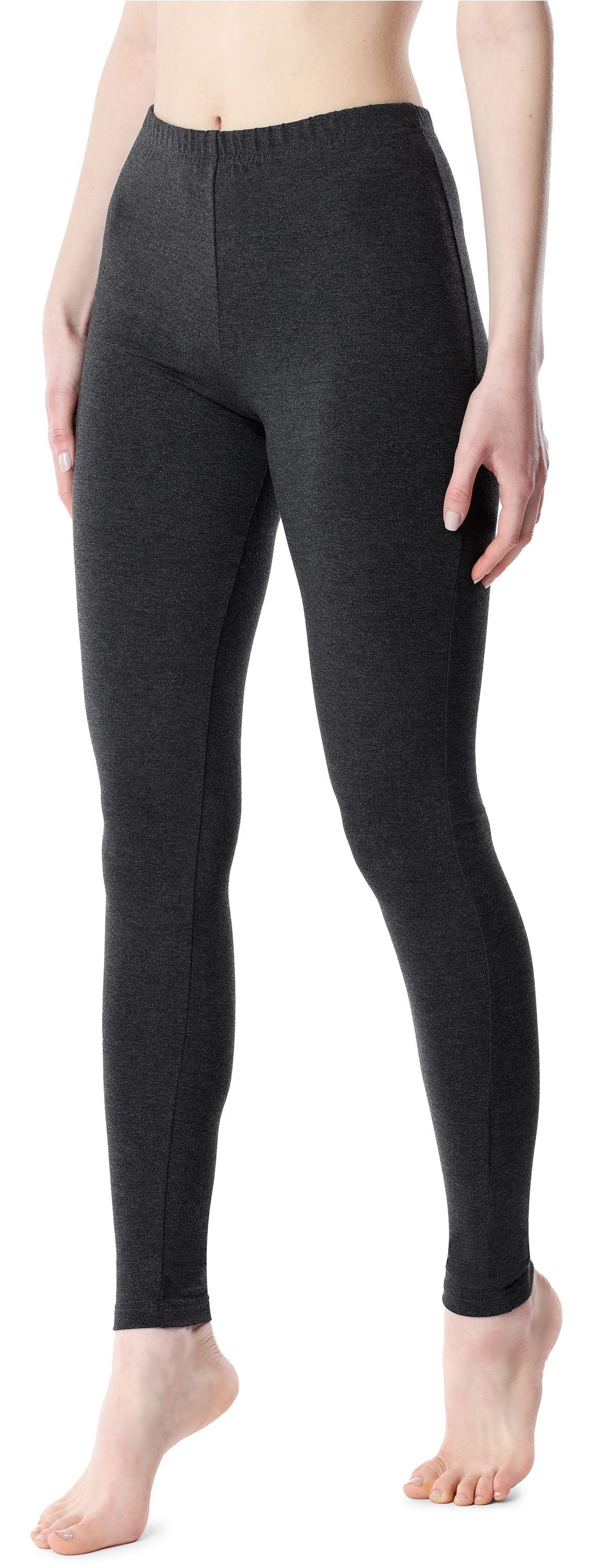 Bellivalini BLV50-203 Bund Viskose Leggings aus Damen Lange (1-tlg) Dunkelmelange elastischer Leggings