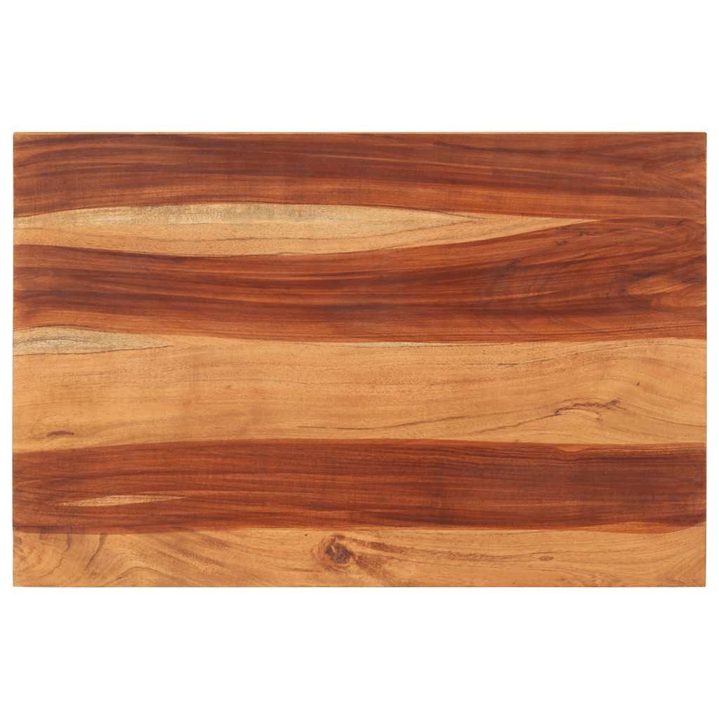 furnicato Tischplatte aus Vollholz 90 x 60 cm, rustikaler Charme (1 St), Polierter Esstisch-Aufsatz aus Massivholz mit zwei stabilen Trägern