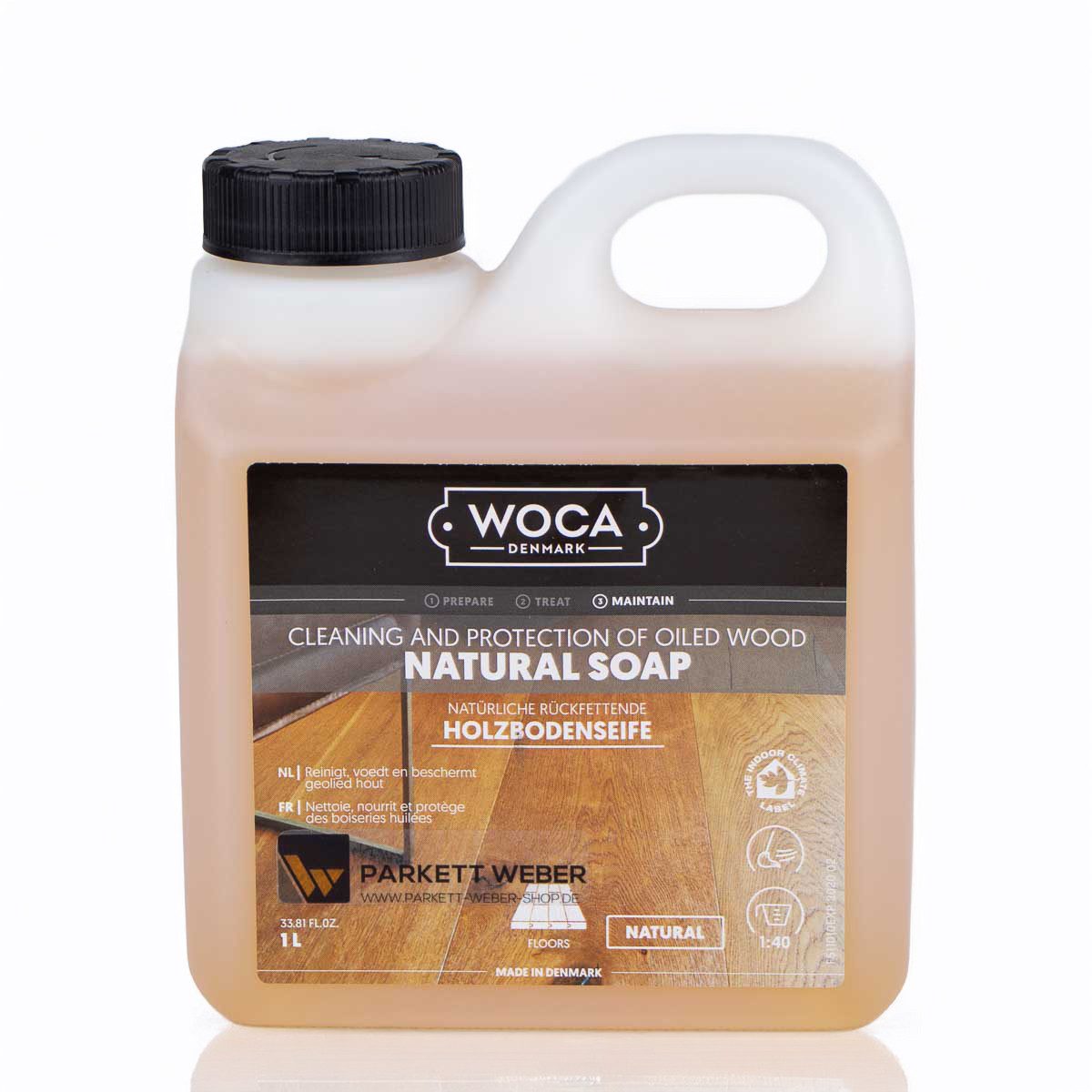 WOCA Woca Holzbodenseife natur - 1 Liter Parkettreiniger