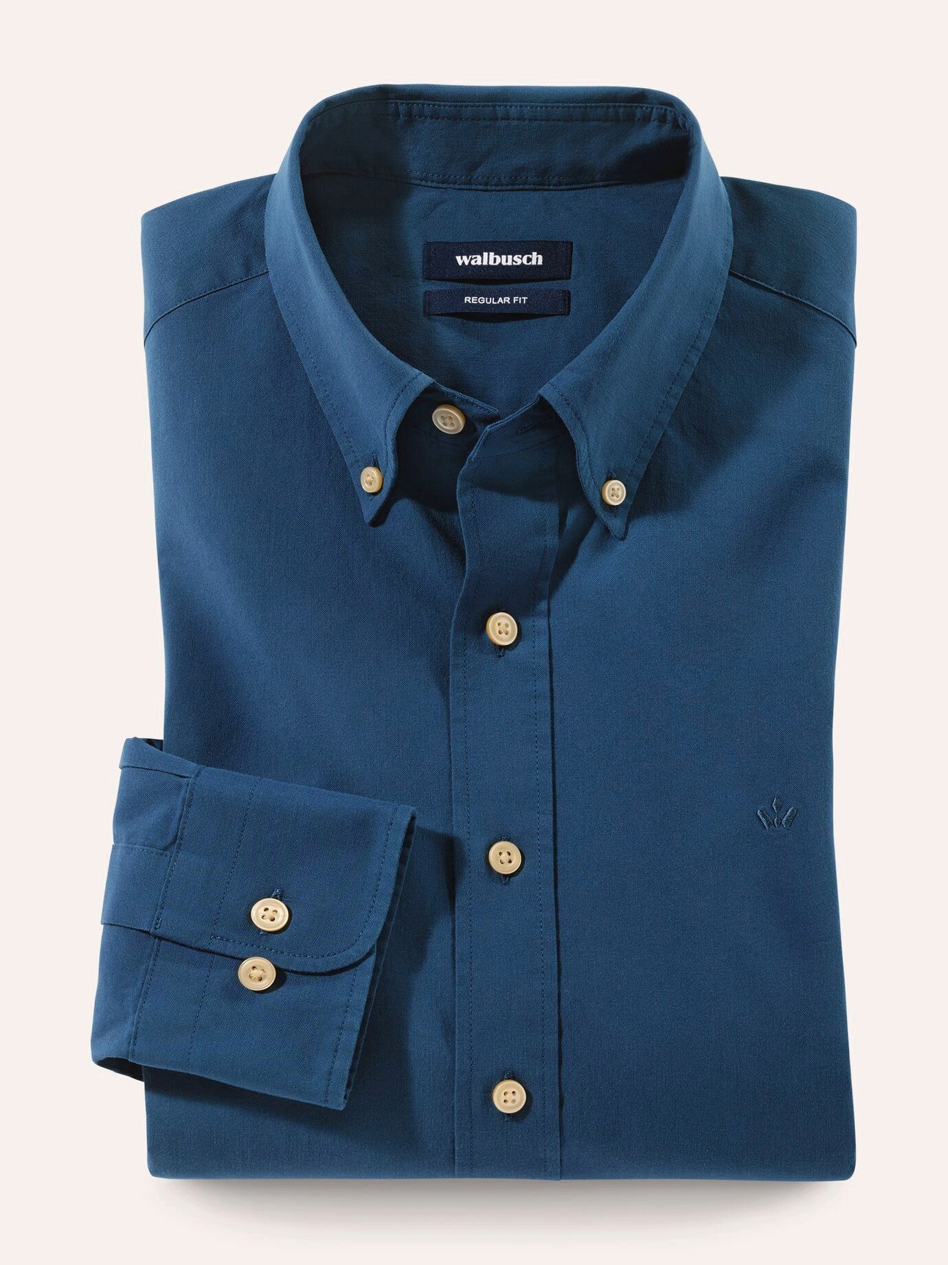 Walbusch Langarmhemd Herren Hemd aus Royal-Oxford Regular fit Kentkragen Langarm, modern, pflegeleicht, atmungsaktiv – Bild 2 von 4