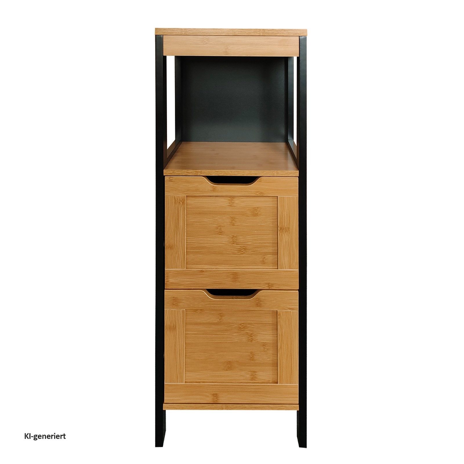 HTI-Living Kommode Beistellschränkchen mit 2 Schubladen (1 Stück, 1 St., 1 Beistellschrank), Badregal Flurkommode – Bild 2 von 4