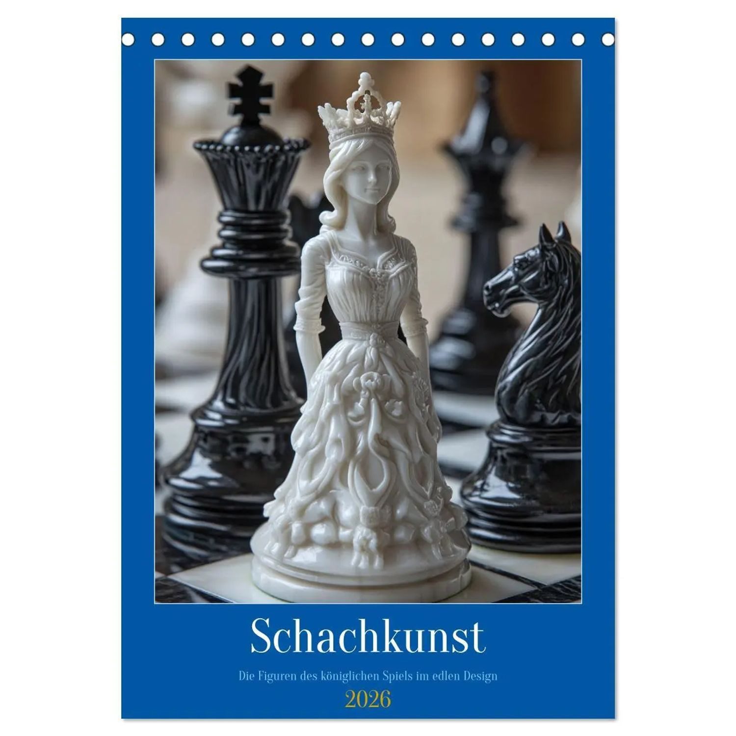 CALVENDO Monatskalender Schachkunst (Tischkalender 2026 DIN A5 hoch), CALVENDO Monatskalender