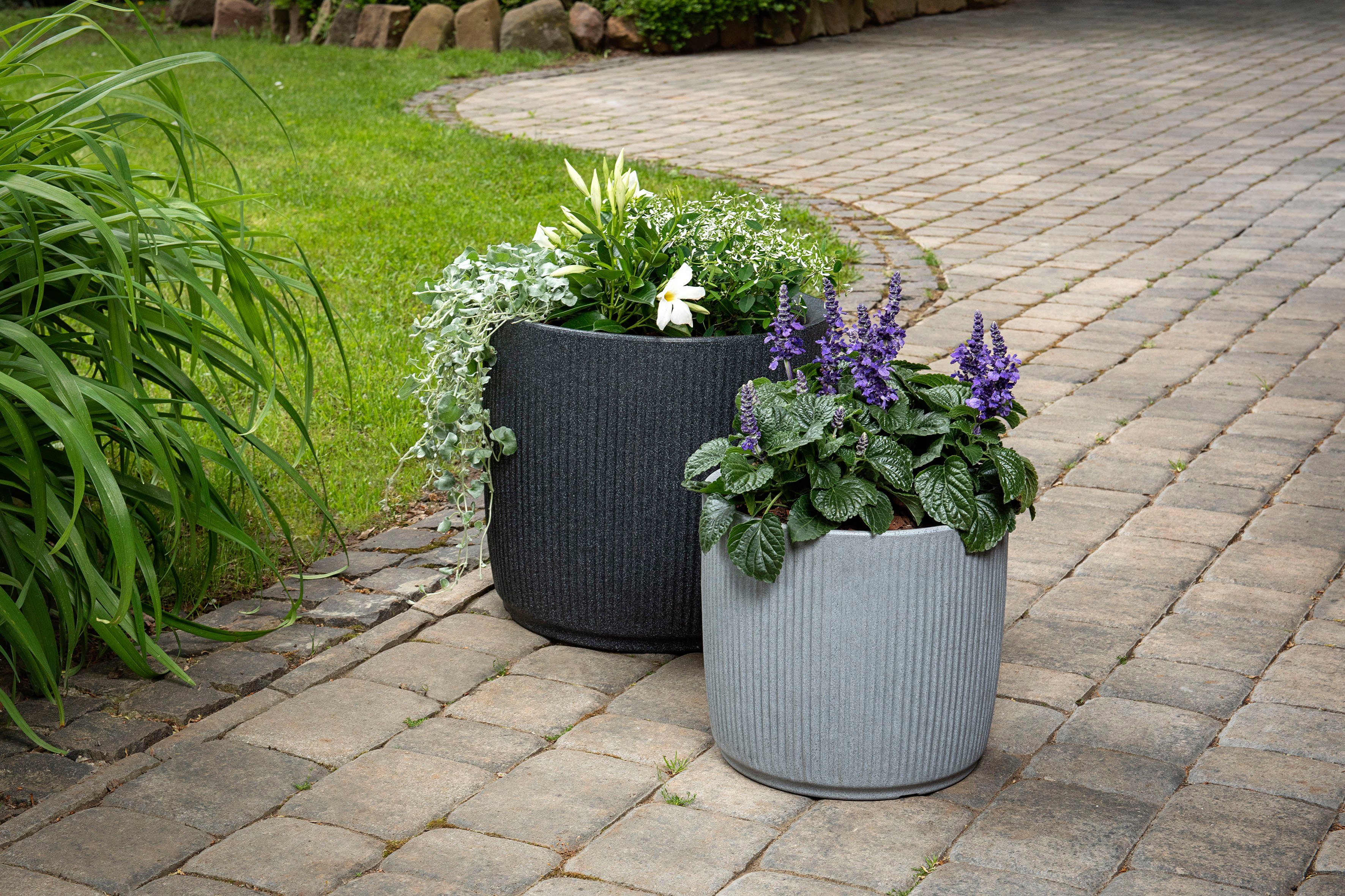 Scheurich Pflanzkübel 40/259 Linetto, dickwandiger Topf aus hochwertigem Kunststoff, ØxH: 38,6x35,3 cm