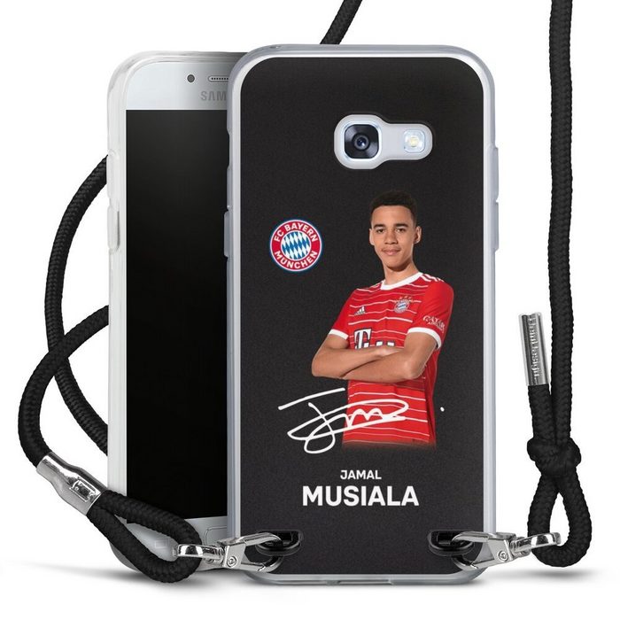 DeinDesign Handyhülle Jamal Musiala Offizielles Lizenzprodukt FC Bayern München Samsung Galaxy A5 Duos (2017) Handykette Hülle mit Band