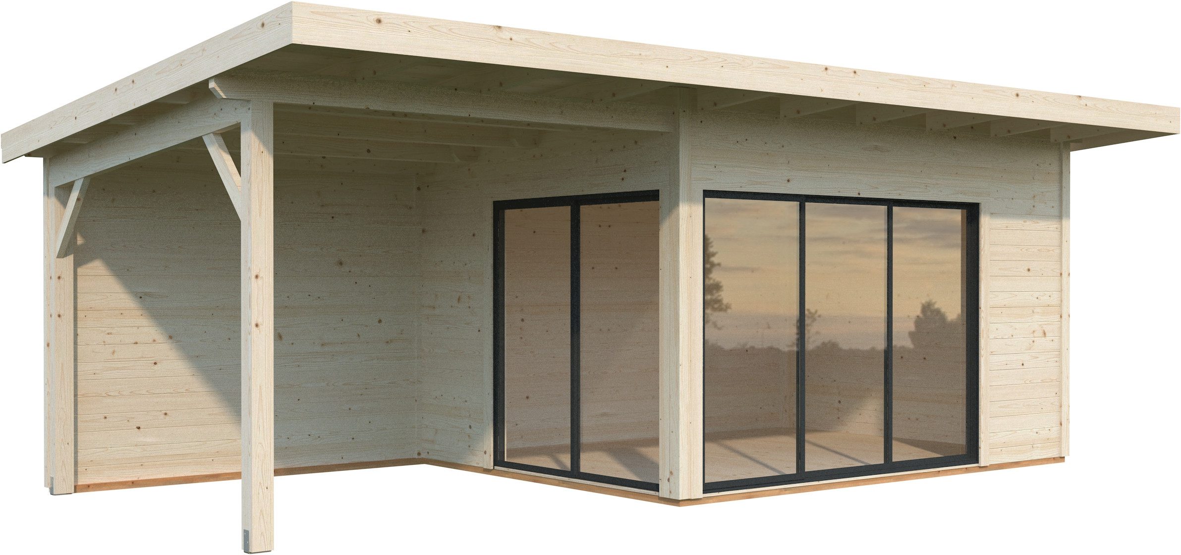 Palmako Gartenhaus Andrea 11,2+7,9 m², Slide Plus, BxT: 715x402 cm