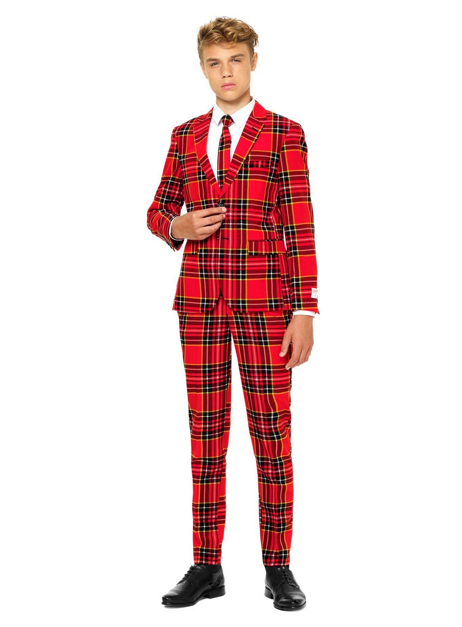 Opposuits Partyanzug Teen Lumberjack, Ausgefallener Jungenanzug für Teens mit Stil