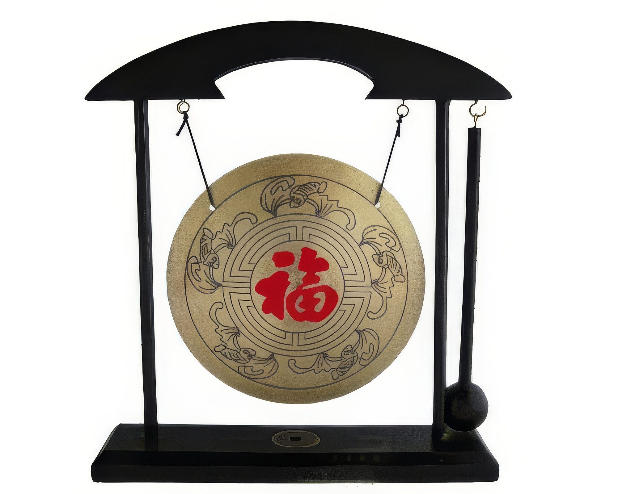 Yudu Dekofigur Tisch-Gong Holzständer Tischgong Fengshui günstig online kaufen