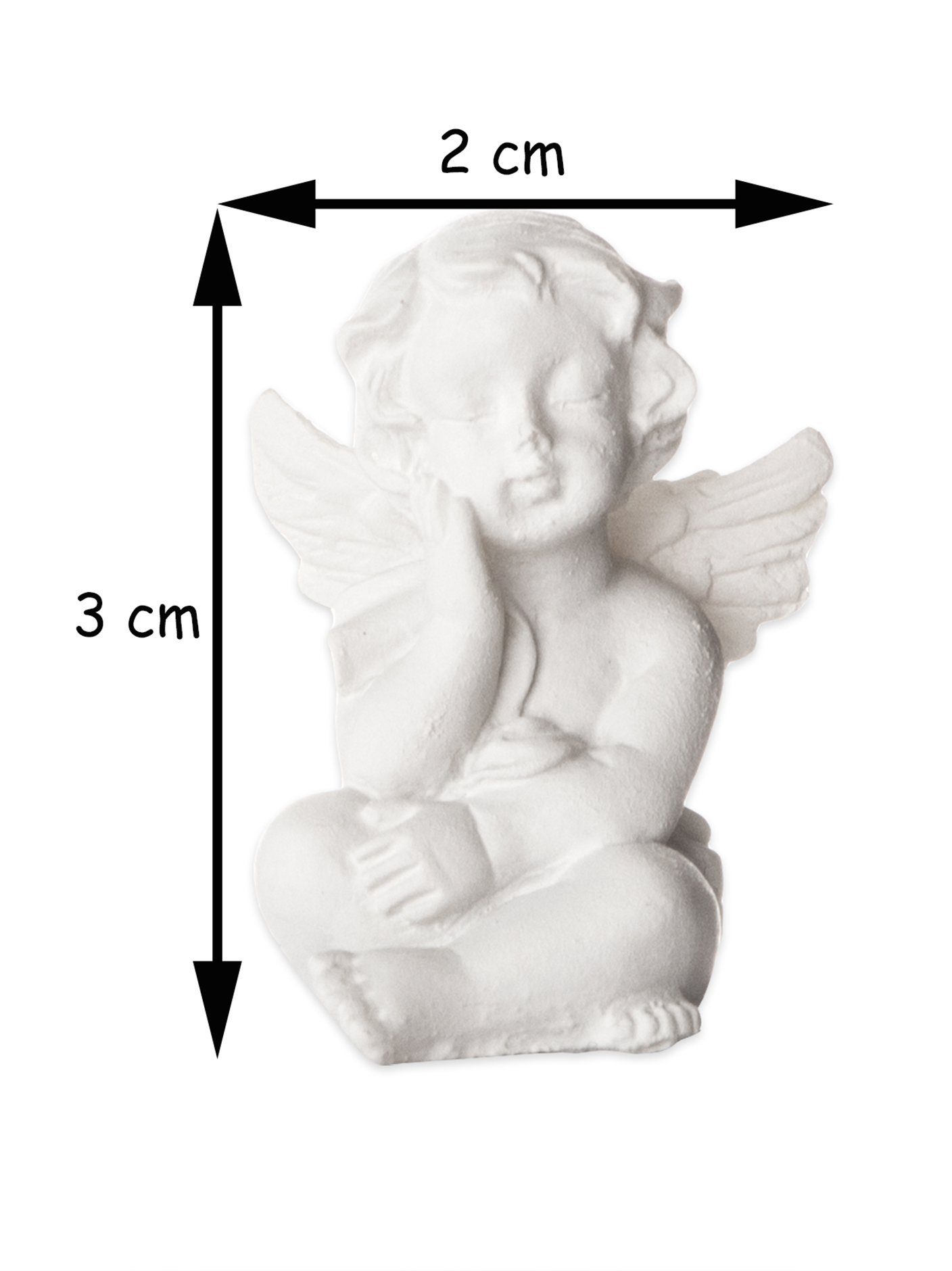 Kleine (8 Tischdekoration Engelsfiguren BigDean 8 cm Engelfigur 3x2 Engel St) Posen klein