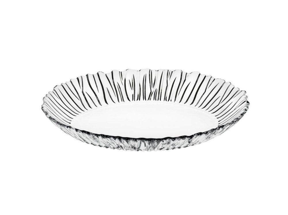 Pasabahce Servierteller Aurora Ovale Serviceteller Servierplatte 33x25cm aus Glas Teller