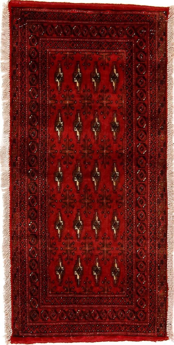 Orientteppich Turkaman 48x100 Handgeknüpfter Orientteppich / Perserteppich Läufer, Nain Trading, rechteckig, Höhe: 6 mm