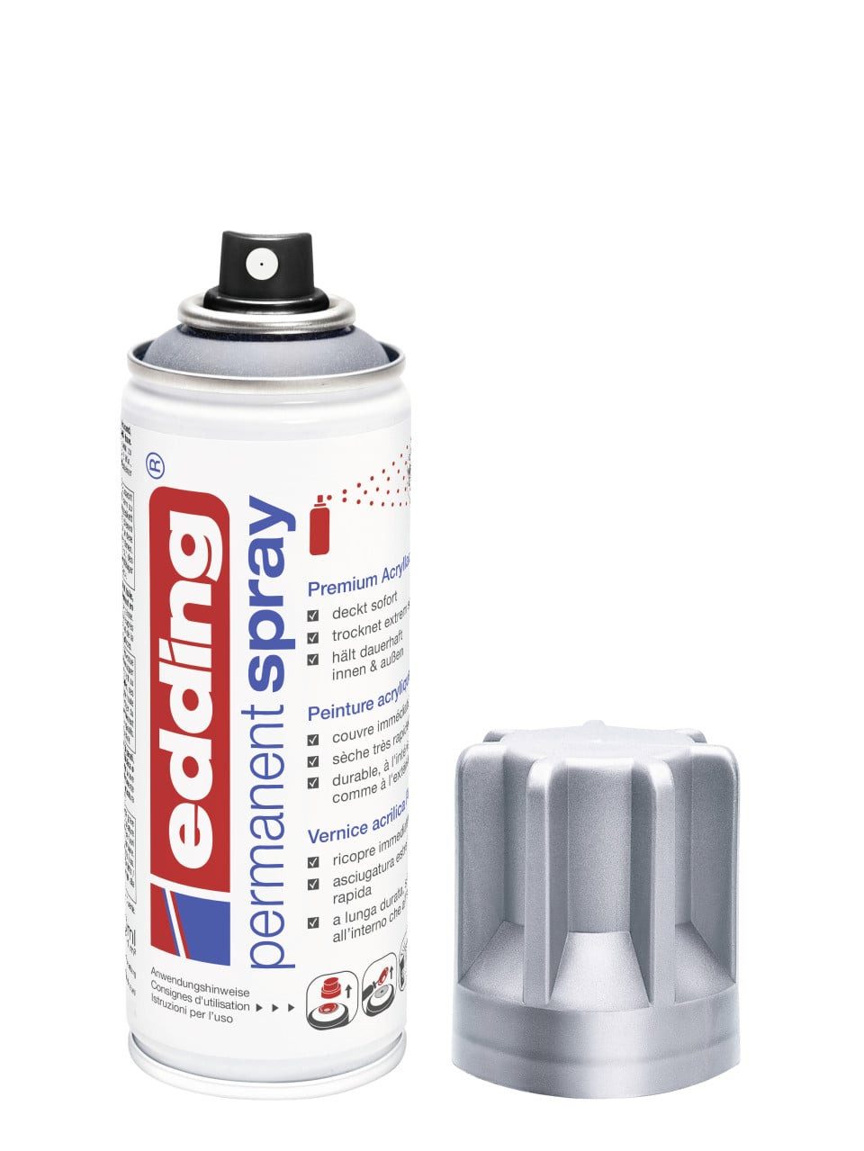 edding Sprühlack edding 5200 Permanent Spray Premium silber matt