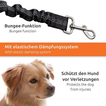 ECENCE Autohundegeschirr 1x Hunde-Gurt Auto Sicherheitsgurt elastisch