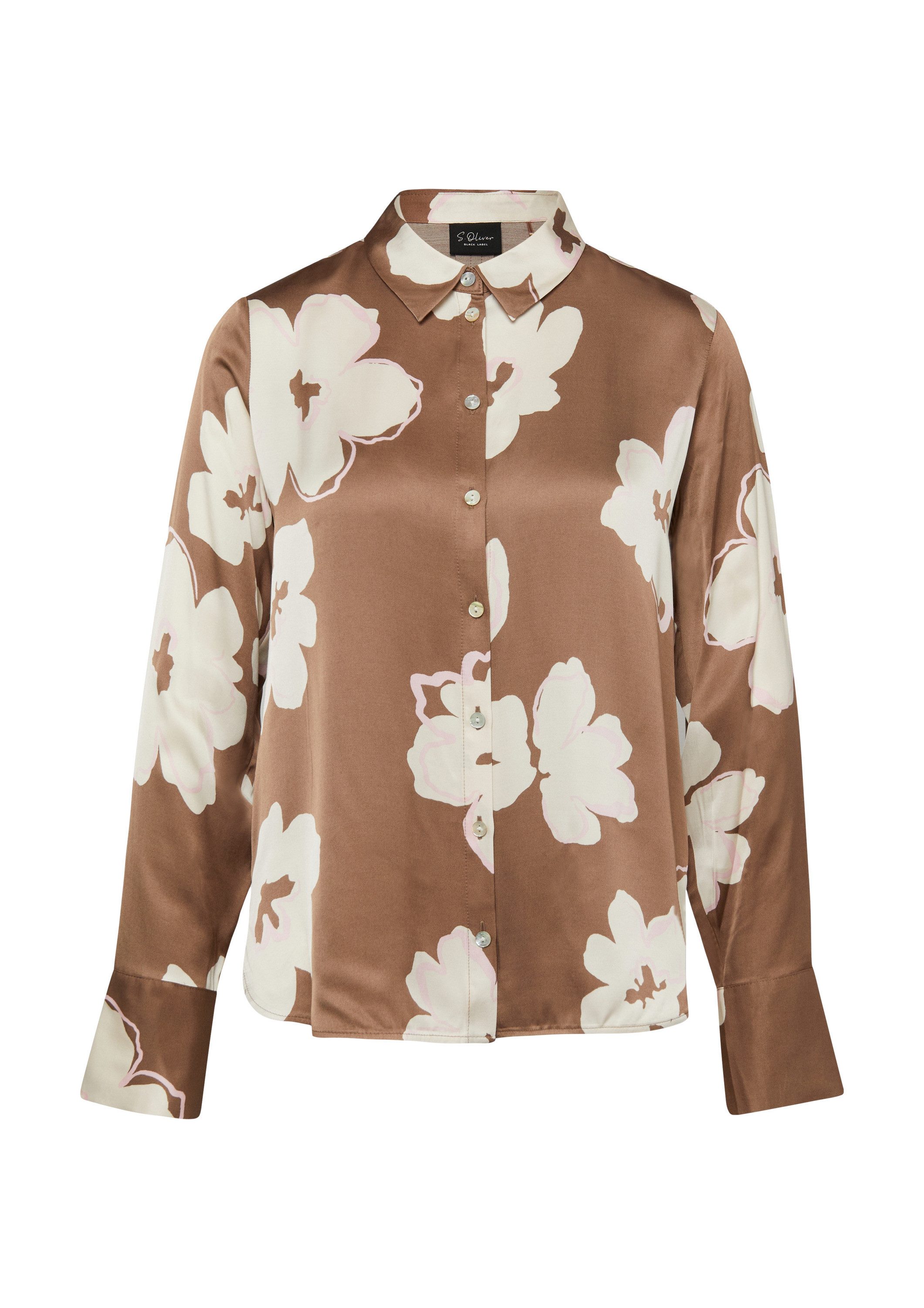 s.Oliver Langarmbluse Bluse Longbluse aus Satin günstig online kaufen