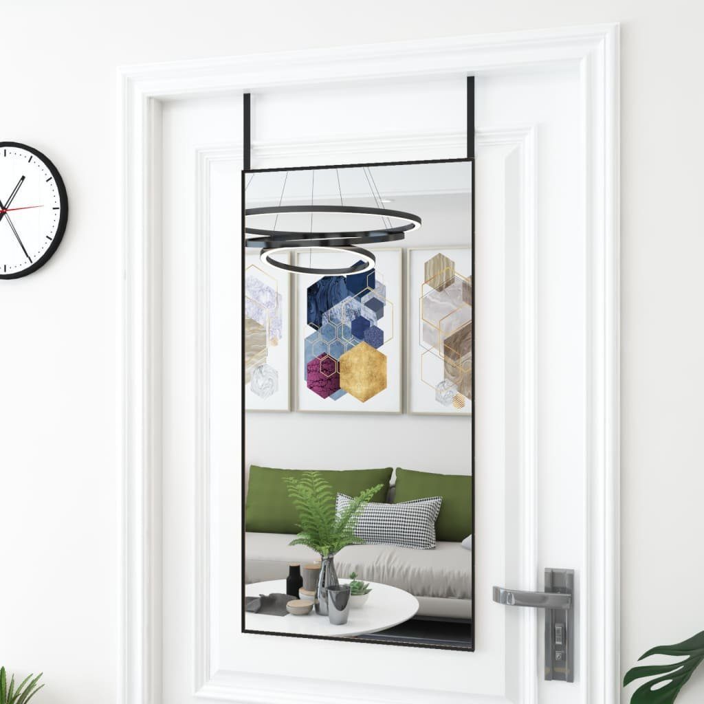 [en.casa] Türspiegel Lesina Ganzkörperspiegel 120 x 40 cm Hängespiegel  Ankleidespiegel Garderobenspiegel Inkl. 2 Haken zum Einhängen Weiß