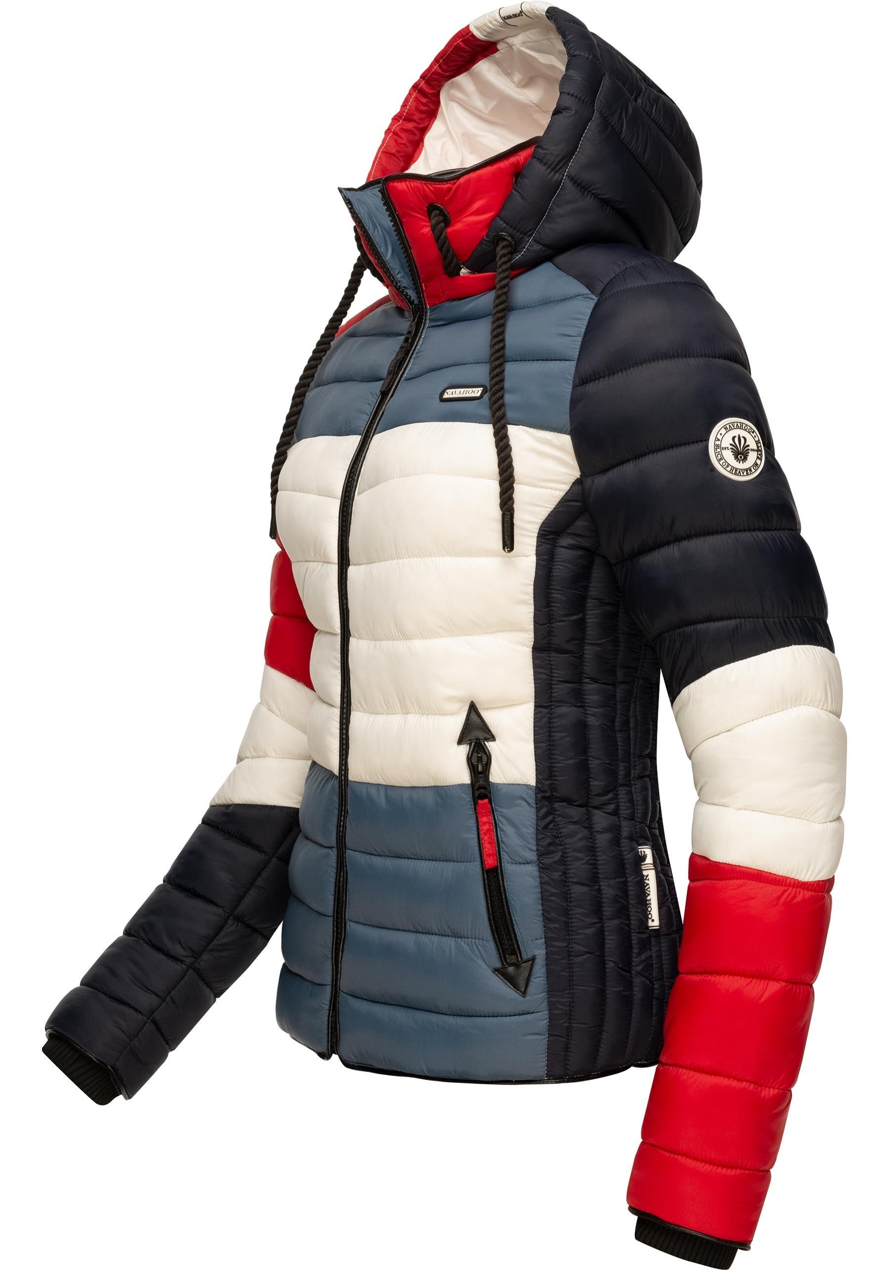 Navahoo Steppjacke Lulana Multikulti leichte Übergangsjacke mit Kapuze im C günstig online kaufen