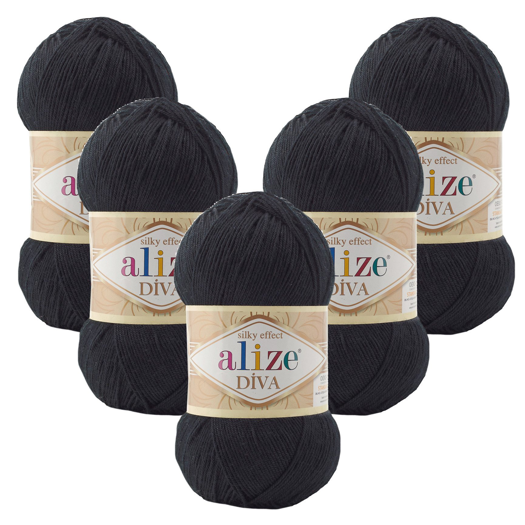 Häkelwolle 5 x ALIZE Diva