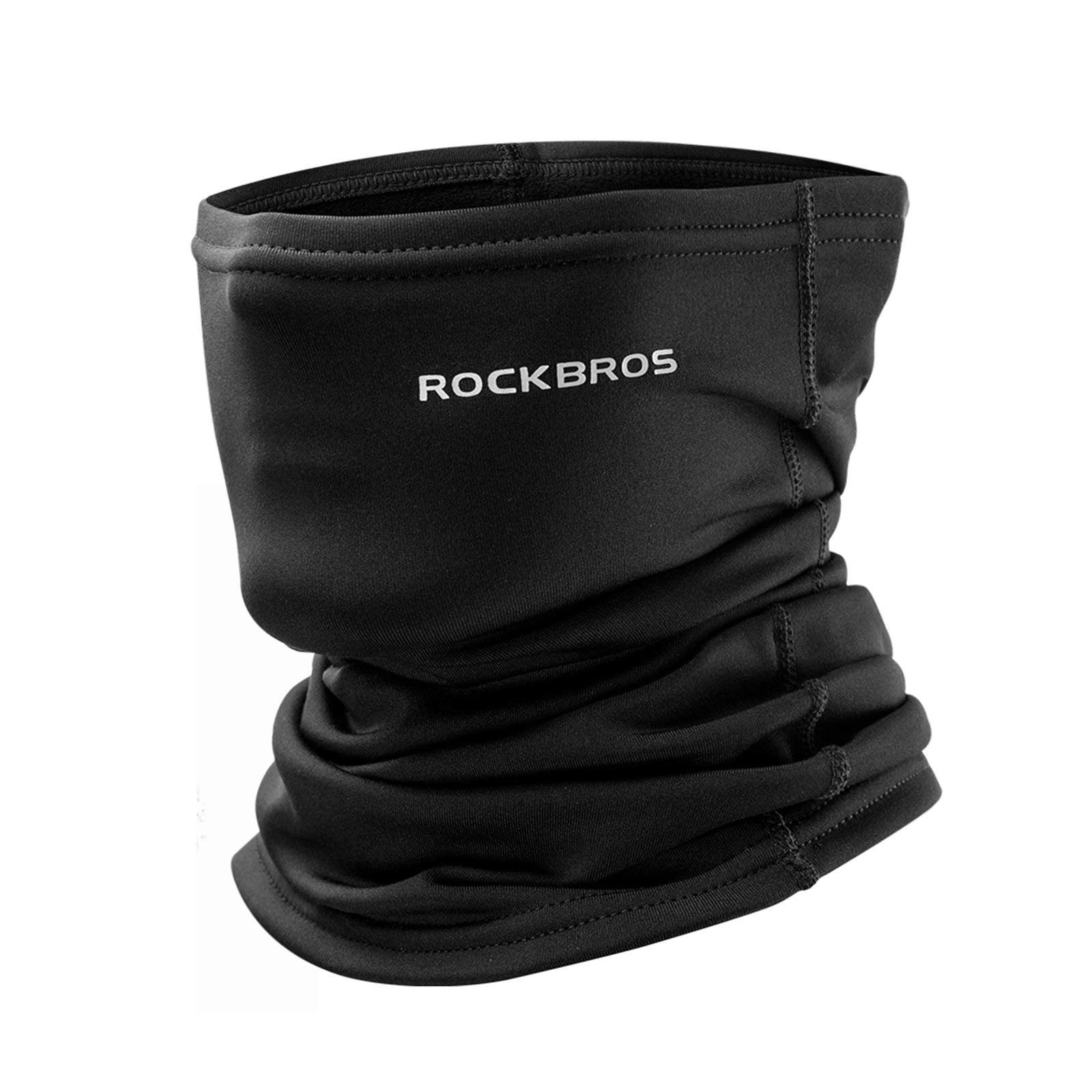 ROCKBROS Multifunktionstuch Sturmhaube Nackenwärmer Winterdicht Warm Halstuch Schlauchtuch, (Hochelastisch Atmungsaktiv, Gesichtsbedeckung Balaclavas für Radfahren Herren/Damen) schwarz