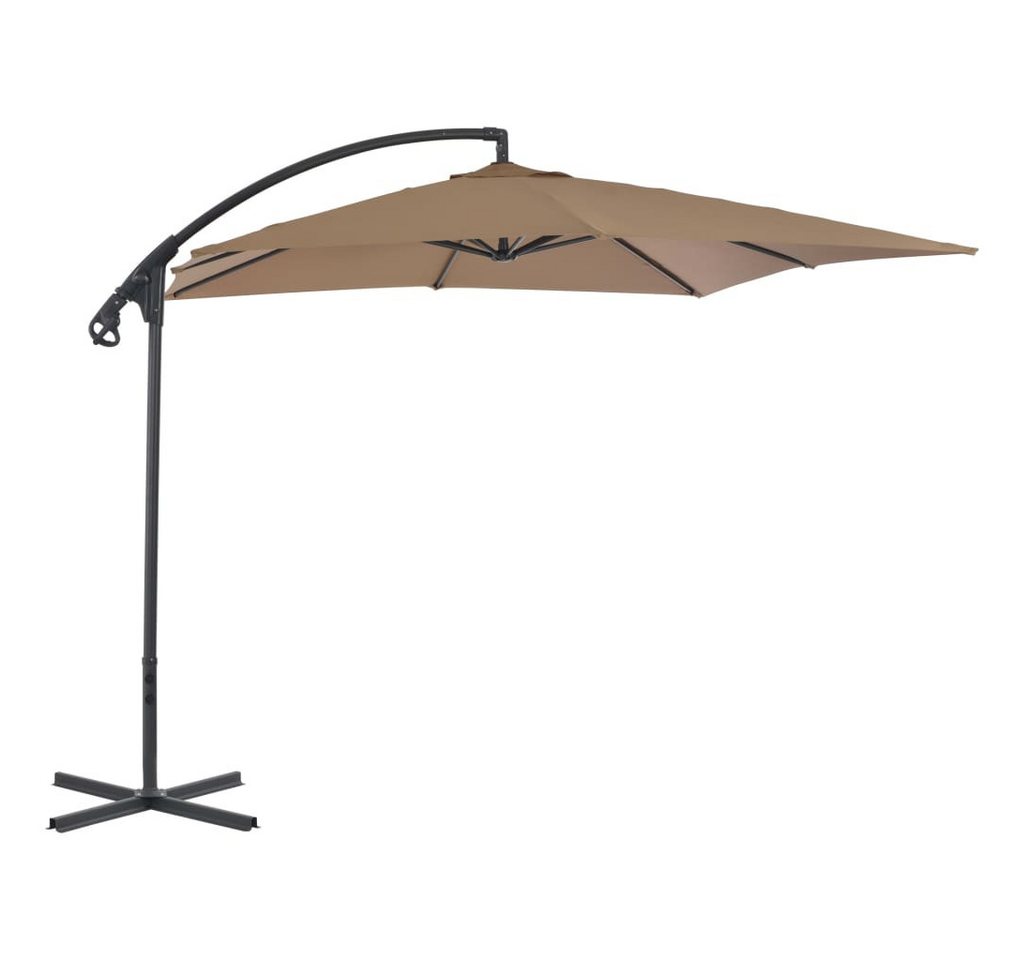 Thumbnail - vidaXL Sonnensegel Ampelschirm mit Stahl-Mast 250x250 cm Taupe, (1-tlg)